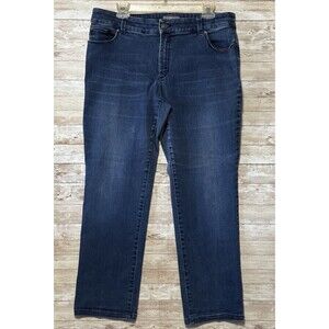 Chicos Women 2.5 Short US 14 Short So Slimming Jeans Stretch 5 Pockets Button